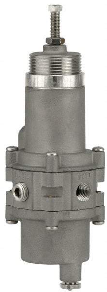 ARO/Ingersoll-Rand - 3/8" NPT Port 1 Piece Filter/Regulator FRL Unit - Stainless Steel Bowl, 20 SCFM, 250 Max psi, 8.35" High, Manual Drain - Industrial Tool & Supply