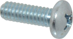 Value Collection - 1/4-20 UNC, 3/4" Length Under Head Phillips Drive Machine Screw - Pan Head, Grade 2 Steel, Without Washer - Industrial Tool & Supply