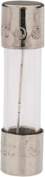 Cooper Bussmann - 250 VAC, 32 VDC, 0.25 Amp, Time Delay Miniature Glass Fuse - 20mm OAL, 10 at 125 V kA Rating, 5mm Diam - Industrial Tool & Supply