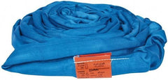 Lift-All - 12' Long x 2-5/8" Wide, 21,200 Lb Vertical Capacity, Polyester Web Sling - 17,000 Lb Choker Capacity, 1-3/4" Diam Chain, Blue, with Endless Sling - Industrial Tool & Supply