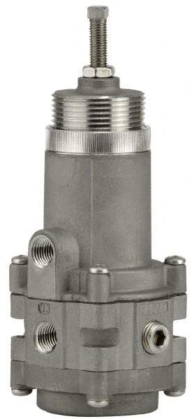 ARO/Ingersoll-Rand - 3/8 NPT Port, 20 CFM, Stainless Steel Diaphragm Operated Regulator - 0 to 60 psi Range, 250 Max psi Supply Pressure, 1/4" Gauge Port Thread, 2-1/2" Wide x 6.89" High - Industrial Tool & Supply