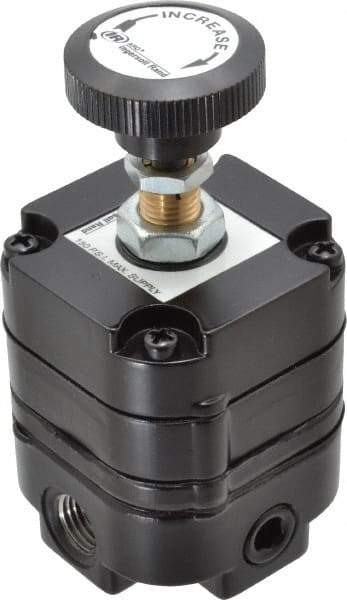 ARO/Ingersoll-Rand - 1/4 NPT Port, 14 CFM, Zinc Precision Constant Bleed Regulator - 2 to 120 psi Range, 150 Max psi Supply Pressure, 1/4" Gauge Port Thread, 2.12" Wide x 4.55" High - Industrial Tool & Supply