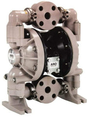 ARO/Ingersoll-Rand - 2" NPT, Nonmetallic, Air Operated Diaphragm Pump - PTFE Diaphragm, Polypropylene Housing - Industrial Tool & Supply