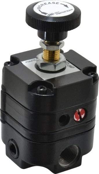 ARO/Ingersoll-Rand - 3/8 NPT Port, 14 CFM, Zinc Precision Constant Bleed Regulator - 2 to 60 psi Range, 150 Max psi Supply Pressure, 1/4" Gauge Port Thread, 2.12" Wide x 4.55" High - Industrial Tool & Supply