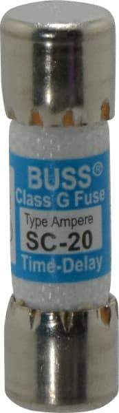 Cooper Bussmann - 170 VDC, 600 VAC, 20 Amp, Time Delay Size Rejecting/NonRejecting Fuse - Fuse Holder Mount, 1-13/32" OAL, 10 at DC, 100 at AC (RMS) kA Rating, 13/32" Diam - Industrial Tool & Supply