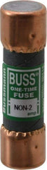 Cooper Bussmann - 125 VDC, 250 VAC, 2 Amp, Fast-Acting General Purpose Fuse - Fuse Holder Mount, 50.8mm OAL, 50 at AC/DC kA Rating, 9/16" Diam - Industrial Tool & Supply
