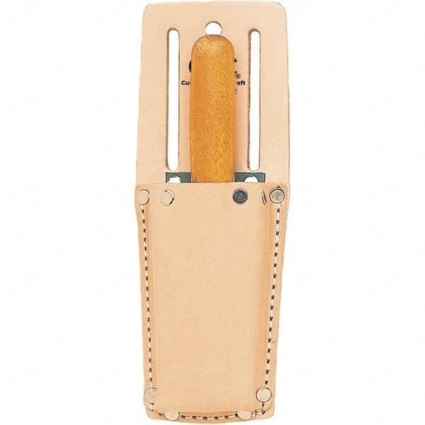 CLC - Knife Holster with 1 Pocket - Leather, Natural (Color), 2" Wide x 6" High x 1-1/4" Deep - Industrial Tool & Supply