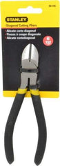 Stanley - 6" OAL, 7/16" Capacity, Cutting Pliers - 55/64" Jaw Length x 51/64" Jaw Width, Round Head, Cushion Grip Handle - Industrial Tool & Supply