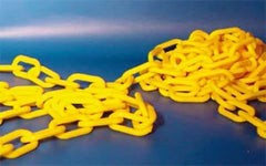 NMC - 100' Long x 1-1/2" Wide Plastic Chain - White - Industrial Tool & Supply