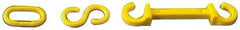 NMC - Barrier C-Hook - Plastic, Yellow - Industrial Tool & Supply