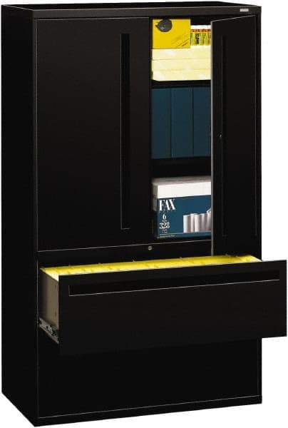 Hon - File & Cabinet Combinations Type: File/Cabinet Combo Color: Black - Industrial Tool & Supply