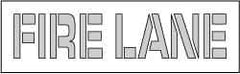 NMC - Fire Lane Stencil - 8 Inch High x 61 Inch Wide Character x 0.06 Inch Thick, Polyethylene, English - Industrial Tool & Supply