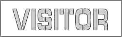 NMC - Visitor Stencil - 8 Inch High x 41 Inch Wide Character x 0.06 Inch Thick, Polyethylene, English - Industrial Tool & Supply
