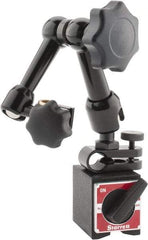 Starrett - 70 Lb Magnetic Force, Fine Adjustment Indicator Positioner & Holder with Base - Articulated Arm, Rectangular Base, 1" Base Height, 1-3/16" Base Length, 1-7/16" Base Width - Industrial Tool & Supply