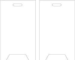 NMC - Blank - No Legend, 12" Wide x 20" High, Plastic Floor Sign - A-Frame, White, For Accident Prevention - Industrial Tool & Supply