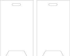 NMC - Blank - No Legend, 12" Wide x 20" High, Plastic Floor Sign - A-Frame, White, For Accident Prevention - Industrial Tool & Supply