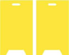 NMC - Blank - No Legend, 12" Wide x 20" High, Plastic Floor Sign - A-Frame, Yellow, For Accident Prevention - Industrial Tool & Supply