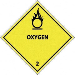 NMC - Oxygen DOT Shipping Label - 4" High x 4" Wide - Industrial Tool & Supply