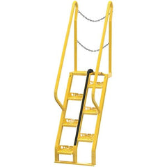 Vestil - 90-1/2" High 350 Lb Capacity 7 Step Alternating Tread Stair - Industrial Tool & Supply