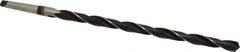 Interstate - 49/64", 2MT 118° Point High Speed Steel Taper Shank Drill Bit - Oxide Finish, 12" Flute Length, 18" OAL, Spiral Flute, Series 502 - Industrial Tool & Supply