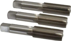 Interstate - M22x1.50 Metric Fine, 4 Flute, Bottoming, Plug & Taper, Bright Finish, High Speed Steel Tap Set - Right Hand Cut, 4-11/16" OAL, 2-7/32" Thread Length - Industrial Tool & Supply