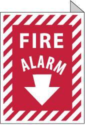 NMC - Fire Alarm, Aluminum Fire Sign - 9" Wide x 12" High - Industrial Tool & Supply