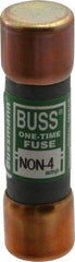 Cooper Bussmann - 125 VDC, 250 VAC, 4 Amp, Fast-Acting General Purpose Fuse - Fuse Holder Mount, 50.8mm OAL, 50 at AC/DC kA Rating, 9/16" Diam - Industrial Tool & Supply