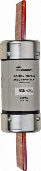 Cooper Bussmann - 125 VDC, 250 VAC, 400 Amp, Fast-Acting General Purpose Fuse - Bolt-on Mount, 8-5/8" OAL, 10 (RMS Symmetrical) kA Rating, 2-1/16" Diam - Industrial Tool & Supply