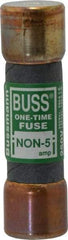 Cooper Bussmann - 125 VDC, 250 VAC, 5 Amp, Fast-Acting General Purpose Fuse - Fuse Holder Mount, 50.8mm OAL, 50 at AC/DC kA Rating, 9/16" Diam - Industrial Tool & Supply