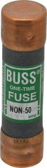 Cooper Bussmann - 125 VDC, 250 VAC, 50 Amp, Fast-Acting General Purpose Fuse - Fuse Holder Mount, 76.2mm OAL, 50 at AC/DC kA Rating, 13/16" Diam - Industrial Tool & Supply