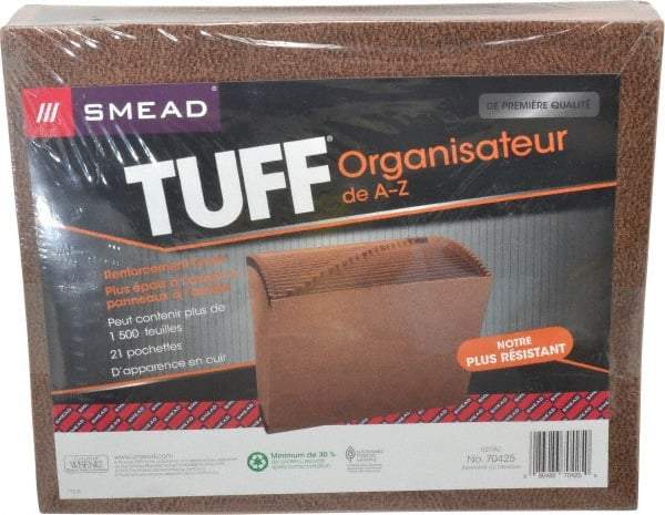 SMEAD - 10 x 12", Letter Size, Brown, A-Z Indexed Expanding Files - 1 per Box - Industrial Tool & Supply
