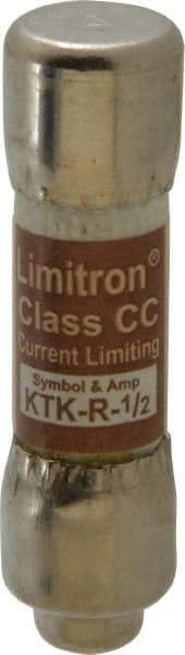 Cooper Bussmann - 600 VAC, 0.5 Amp, Fast-Acting General Purpose Fuse - Fuse Holder Mount, 1-1/2" OAL, 200 at AC (RMS) kA Rating, 13/32" Diam - Industrial Tool & Supply