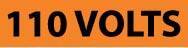 NMC - Electrical Markers Label - Legend: 110 Volts, English, Black & Orange, 9" Long x 2-1/4" High, Sign Muscle Finish - Industrial Tool & Supply
