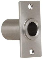 Gibraltar - 5/16" Pin Diam, #6-32 Mounting Hole, Rectangle Flange, Stainless Steel Quick Release Pin Receptacle - 1" Between Mount Hole Center, 0.783" Depth, 15/32" Diam, Grade 303 - Industrial Tool & Supply