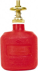 Justrite - 8 oz Brass Spill Proof Can - 5-1/2" High x 11-3/4" Diam, Red - Industrial Tool & Supply