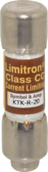 Cooper Bussmann - 600 VAC, 20 Amp, Fast-Acting General Purpose Fuse - Fuse Holder Mount, 1-1/2" OAL, 200 at AC (RMS) kA Rating, 13/32" Diam - Industrial Tool & Supply