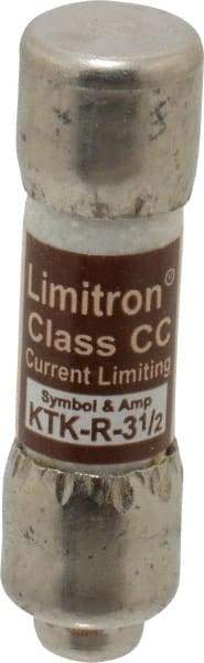 Cooper Bussmann - 600 VAC, 3.5 Amp, Fast-Acting General Purpose Fuse - Fuse Holder Mount, 1-1/2" OAL, 200 at AC (RMS) kA Rating, 13/32" Diam - Industrial Tool & Supply