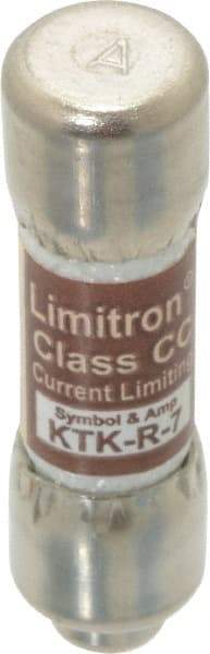 Cooper Bussmann - 600 VAC, 7 Amp, Fast-Acting General Purpose Fuse - Fuse Holder Mount, 1-1/2" OAL, 200 at AC (RMS) kA Rating, 13/32" Diam - Industrial Tool & Supply