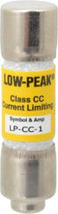 Cooper Bussmann - 300 VDC, 600 VAC, 1 Amp, Time Delay General Purpose Fuse - Fuse Holder Mount, 1-1/2" OAL, 20 at DC, 200 at AC (RMS) kA Rating, 13/32" Diam - Industrial Tool & Supply