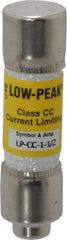 Cooper Bussmann - 300 VDC, 600 VAC, 1.5 Amp, Time Delay General Purpose Fuse - Fuse Holder Mount, 1-1/2" OAL, 20 at DC, 200 at AC (RMS) kA Rating, 13/32" Diam - Industrial Tool & Supply