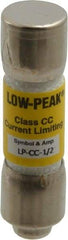 Cooper Bussmann - 300 VDC, 600 VAC, 0.5 Amp, Time Delay General Purpose Fuse - Fuse Holder Mount, 1-1/2" OAL, 20 at DC, 200 at AC (RMS) kA Rating, 13/32" Diam - Industrial Tool & Supply