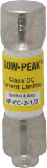 Cooper Bussmann - 300 VDC, 600 VAC, 2.5 Amp, Time Delay General Purpose Fuse - Fuse Holder Mount, 1-1/2" OAL, 20 at DC, 200 at AC (RMS) kA Rating, 13/32" Diam - Industrial Tool & Supply