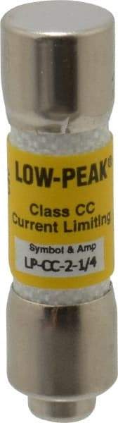 Cooper Bussmann - 300 VDC, 600 VAC, 2.25 Amp, Time Delay General Purpose Fuse - Fuse Holder Mount, 1-1/2" OAL, 20 at DC, 200 at AC (RMS) kA Rating, 13/32" Diam - Industrial Tool & Supply