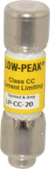 Cooper Bussmann - 300 VDC, 600 VAC, 20 Amp, Time Delay General Purpose Fuse - Fuse Holder Mount, 1-1/2" OAL, 20 at DC, 200 at AC (RMS) kA Rating, 13/32" Diam - Industrial Tool & Supply