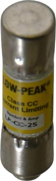 Cooper Bussmann - 300 VDC, 600 VAC, 25 Amp, Time Delay General Purpose Fuse - Fuse Holder Mount, 1-1/2" OAL, 20 at DC, 200 at AC (RMS) kA Rating, 13/32" Diam - Industrial Tool & Supply
