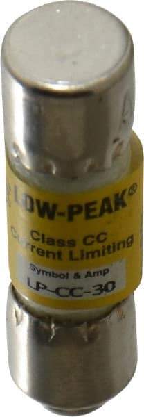 Cooper Bussmann - 300 VDC, 600 VAC, 30 Amp, Time Delay General Purpose Fuse - Fuse Holder Mount, 1-1/2" OAL, 20 at DC, 200 at AC (RMS) kA Rating, 13/32" Diam - Industrial Tool & Supply