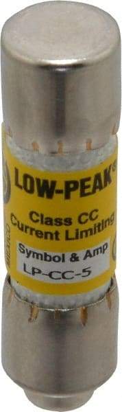 Cooper Bussmann - 150 VDC, 600 VAC, 5 Amp, Time Delay General Purpose Fuse - Fuse Holder Mount, 1-1/2" OAL, 20 at DC, 200 at AC (RMS) kA Rating, 13/32" Diam - Industrial Tool & Supply