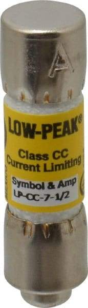 Cooper Bussmann - 150 VDC, 600 VAC, 7.5 Amp, Time Delay General Purpose Fuse - Fuse Holder Mount, 1-1/2" OAL, 20 at DC, 200 at AC (RMS) kA Rating, 13/32" Diam - Industrial Tool & Supply