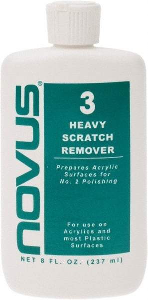 Novus - 8 Ounce Bottle Scratch Remover for Plastic - Heavy Scratch Remover - Industrial Tool & Supply