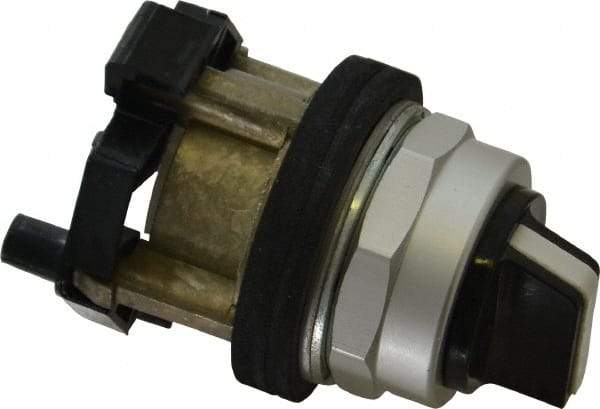 Eaton Cutler-Hammer - 30-1/2mm Mount Hole, 2 Position, Knob Operated, Selector Switch Only - Black, Maintained (MA) - Maintained (MA), Nonilluminated, Oil and Watertight - Industrial Tool & Supply